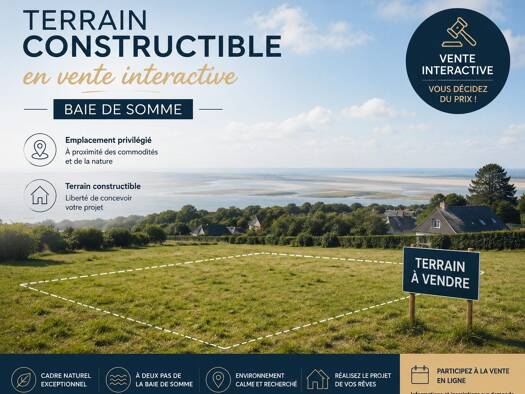 Terrain à vendre 60 000 € 1 000 m² de terrain Ponthoile 80860