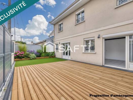 Maison à vendre 440 000 € 4 pièces 3 chambres 120 m² 130 m² de terrain Ramenas-Léo Lagrange Montreuil 93100