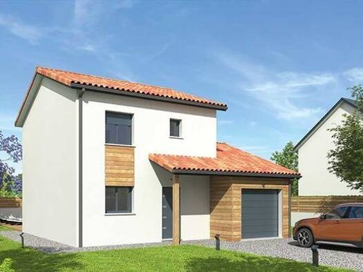 Terrain avec maison neuve à vendre 411 429 € 5 pièces 4 chambres 96 m² 345 m² de terrain Nord Jassans-Riottier 01480