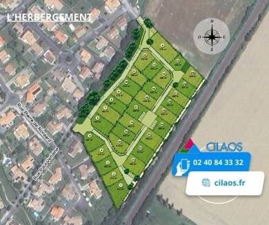 Terrain viabilisé à vendre 75 000 € 401 m² de terrain L'Herbergement 85260