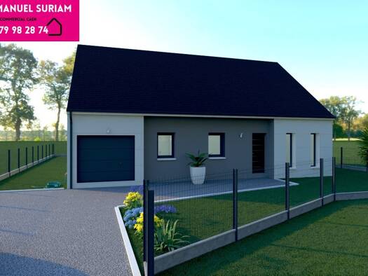 Terrain avec maison neuve à vendre 213 170 € 4 pièces 3 chambres 90 m² 518 m² de terrain Potigny 14420