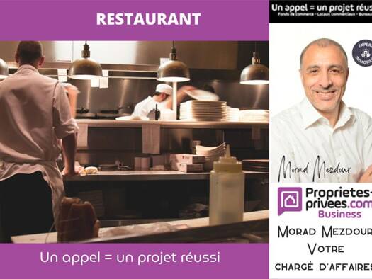 Restaurant à vendre Fonds de commerce 120 000 € 380 m² d'espace de restauration Hommelet Roubaix 59100