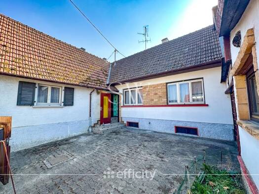 Maison de plain-pied à vendre 99 900 € 3 pièces 2 chambres 74 m² 200 m² de terrain Leutenheim 67480