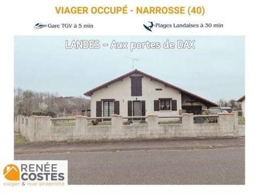 Maison en viager occupé Bouquet 44 647 € 4 pièces 3 chambres 83 m² 680 m² de terrain Saint Vincent Dax 40100