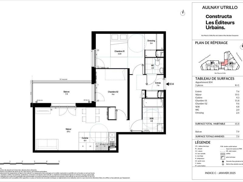 Maison à louer, 62m², AULNAY SOUS BOIS