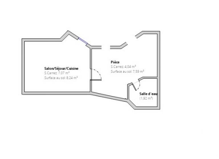 Appartement à vendre 230 000 € 2 pièces 1<br/>chambre 18 m²<br/>superficie Dernier étage, 6/6<br/>étage Rennes Paris 6ème 75006