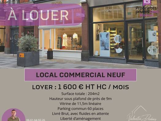Local commercial à louer 1 600 € 200 m² de surface de vente Centre Ville Carcassonne 11000