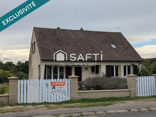 Maison de plain-pied à vendre 179 900 € 6 pièces 4 chambres 160 m² 960 m² de terrain Coucy-le-Chateau-Auffrique 02380