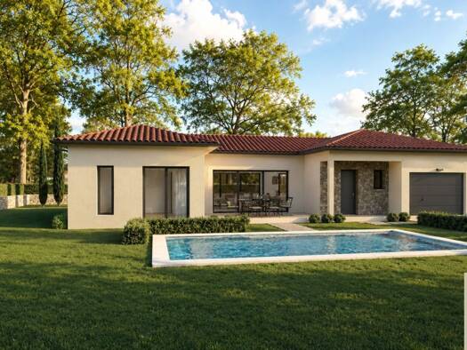 Terrain avec maison neuve à vendre 319 900 € 5 pièces 4 chambres 110 m² 600 m² de terrain Châtillon-sur-Chalaronne 01400