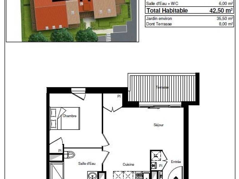 Maison à louer, 42m², BASSENS