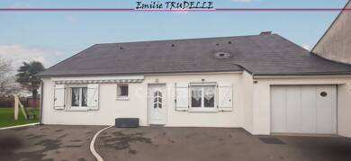 Maison de plain-pied à vendre 189 000 € 5 pièces 3 chambres 91 m² 881 m² de terrain Nord Est-Sud Ouest Montval-sur-Loir 72500