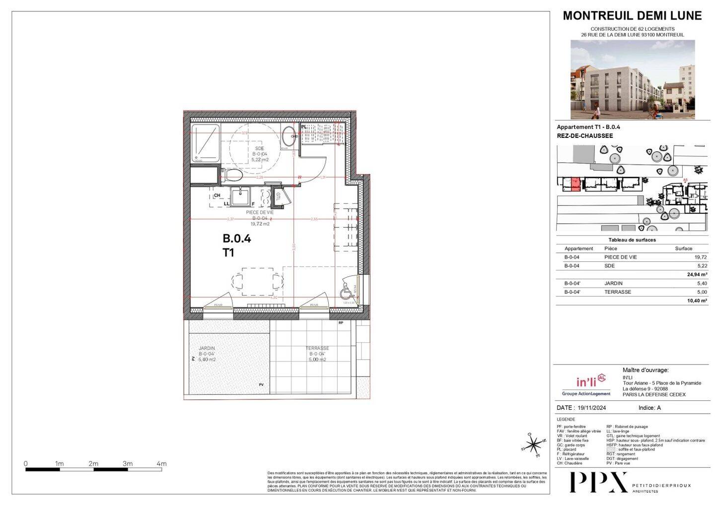 Maison à louer, 25m², MONTREUIL