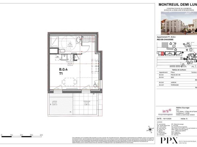 Maison à louer, 25m², MONTREUIL