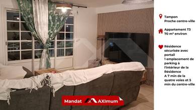 Appartement à vendre 182 325 € 3 pièces 2 chambres 70 m² RDC/1 Le Tampon 97430