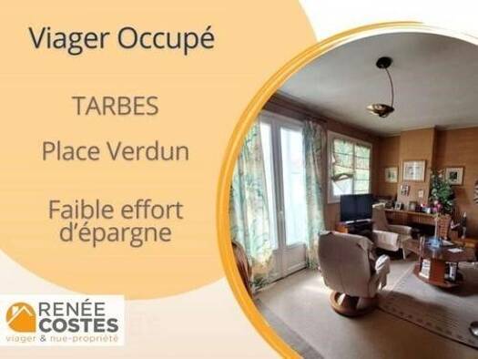 Appartement en viager occupé Bouquet 19 345 € 4 pièces 3 chambres 76 m² Étage 2/7 Centre-Marcadieu-Marne Tarbes 65000
