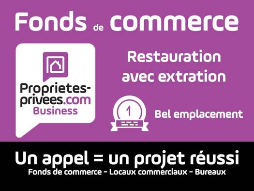 Restaurant à vendre Fonds de commerce 176 000 € 220 m² d'espace de restauration Cabochon Quiniere Blois 41000