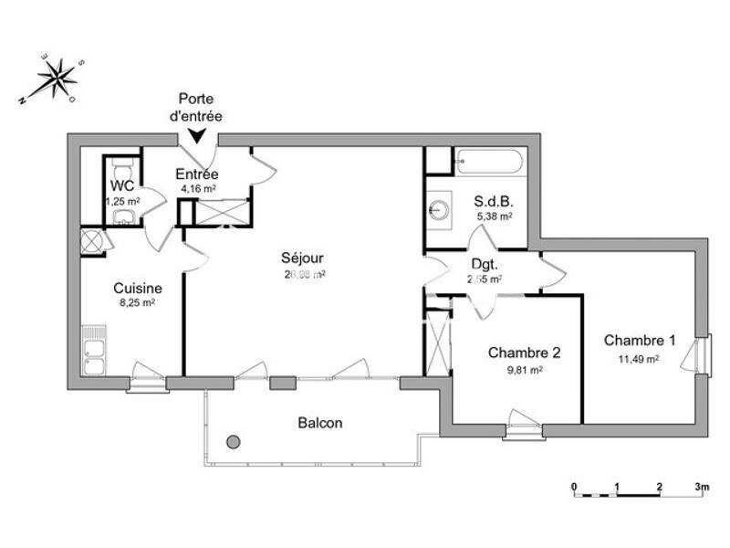 Maison à louer, 70m², CROIX