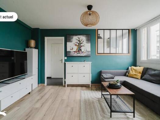 Appartement à vendre 255 052 € 3 pièces 2 chambres 61 m² Étage 4/9 Gratte Ciel Villeurbanne 69100