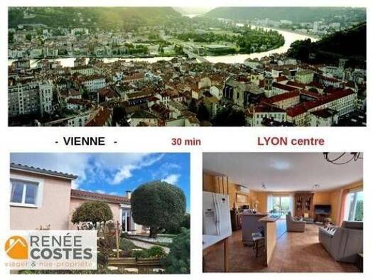 Maison en viager occupé Bouquet 76 320 € 4 pièces 3 chambres 100 m² 600 m² de terrain Estressin Vienne 38200