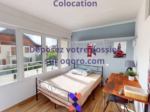 Colocation à louer 796 € 3 pièces 2 chambres 34,1 m² 1er étage Centre Annemasse 74100