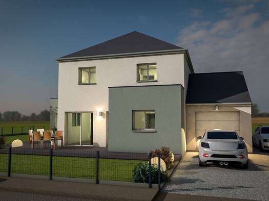 Terrain avec maison neuve à vendre 306 000 € 5 pièces 4 chambres 112 m² 211 m² de terrain Châteaubourg 35220
