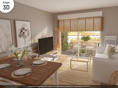 Appartement à vendre 175 000 € 3 pièces 2 chambres 57 m² Dernier étage, Étage 3/3 Ecoles-Menude Plaisance du Touch 31830