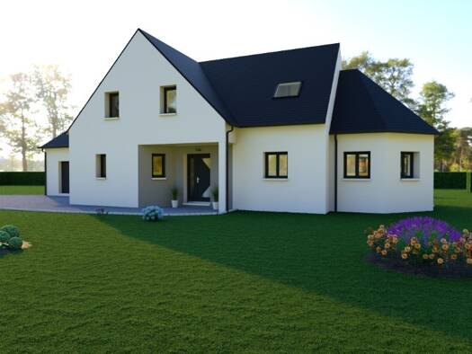 Terrain avec maison neuve à vendre 392 000 € 4 pièces 3 chambres 130 m² 669 m² de terrain Saint-Martin-aux-Chartrains 14130