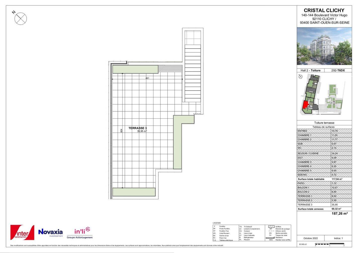 Maison à louer, 118m², CLICHY