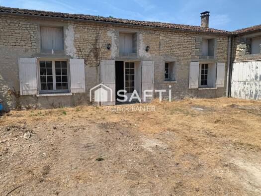 Maison de plain-pied à vendre 91 000 € 3 pièces 1 chambre 60 m² 264 m² de terrain Paillé 17470