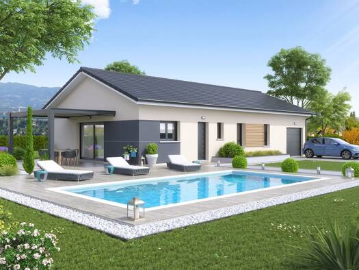 Terrain avec maison neuve à vendre 387 922 € 4 pièces 3 chambres 85 m² 448 m² de terrain Porte-de-Savoie 73800