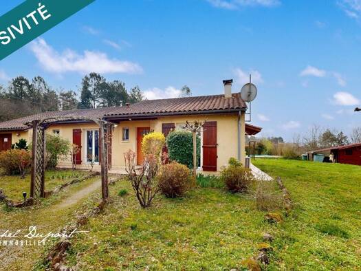 Maison de plain-pied à vendre 234 500 € 5 pièces 3 chambres 91 m² 2 150 m² de terrain Saint-Chamassy 24260