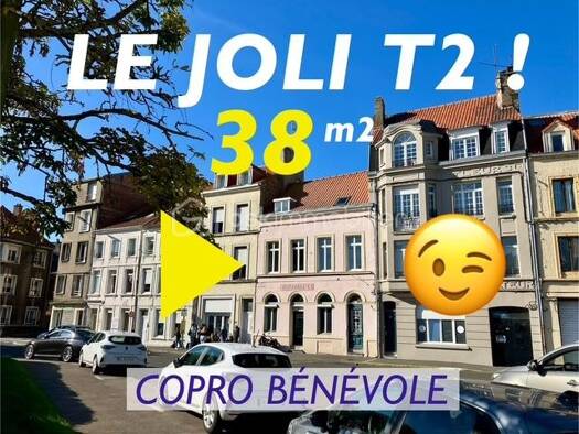 Appartement à vendre 44 900 € 2 pièces 1 chambre 38 m² 2ème étage Saint Pierre Boulogne-sur-Mer 62200