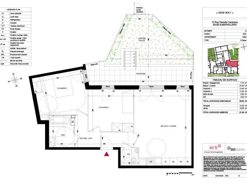 Maison à louer, 67m², AUBERVILLIERS