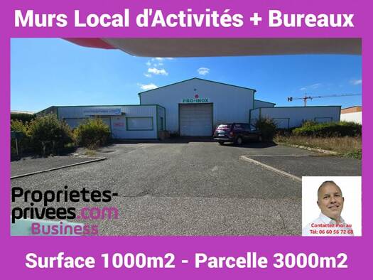 Local d'activités à vendre 619 000 € 1 000 m² d'espace de stockage divisible Centre Ville Dreux 28100