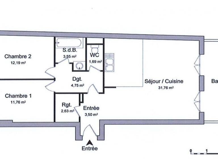 Appartement à louer 1 020 € 2 pièces 2<br/>chambres 71,8 m²<br/>superficie 2/4<br/>étage Notre-Dame Thionville 57100