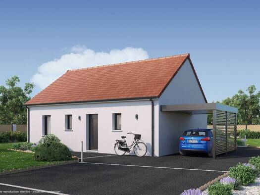 Terrain avec maison neuve à vendre 175 864 € 3 pièces 2 chambres 66 m² 544 m² de terrain Jonches-Laborde-Chesnez-Vaux Auxerre 89000