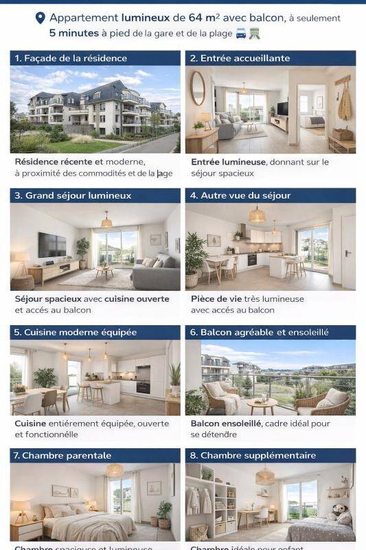 Maison à vendre, 65m², BLONVILLE SUR MER