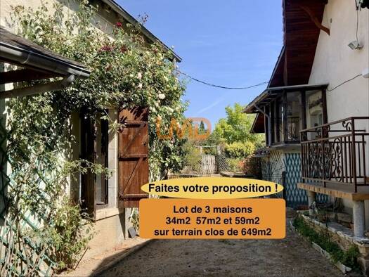 Maison à vendre 94 900 € 1 pièce 4 chambres 150 m² 649 m² de terrain Le Blanc 36300