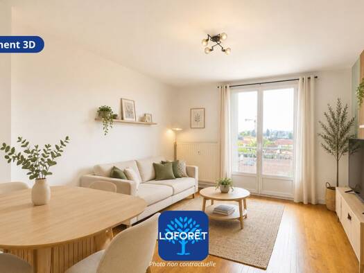 Appartement à vendre 139 000 € 3 pièces 2 chambres 57 m² Étage 4/4 Revaison Saint-Priest 69800