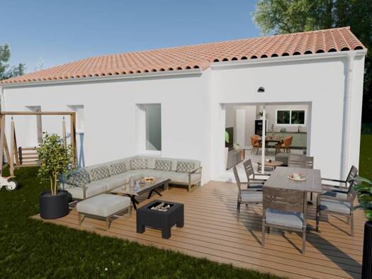 Terrain avec maison neuve à vendre 238 657 € 1 pièce 1 chambre 79 m² 330 m² de terrain Le Fenouiller 85800