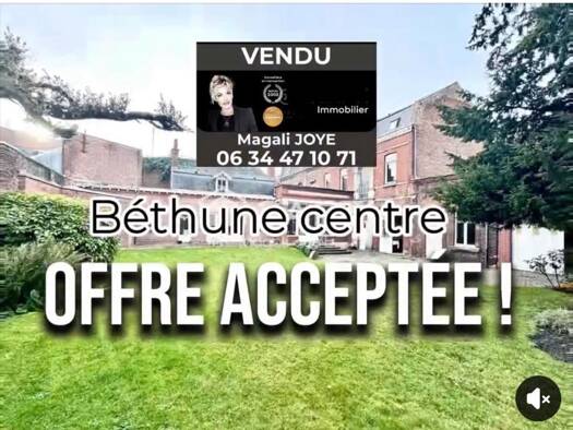 Demeure à vendre 352 000 € 10 pièces 4 chambres 210 m² 700 m² de terrain Centre Ville Béthune 62400