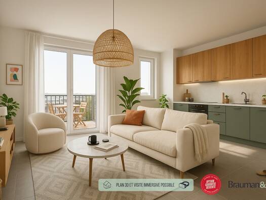 Appartement à vendre - neuf 227 900 € 2 pièces 1 chambre 37 m² 1er étage Quincy-sous-Sénart 91480