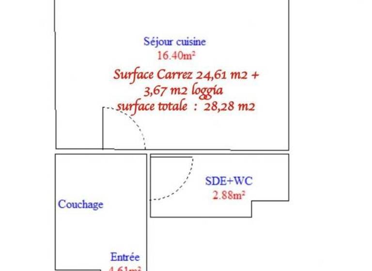 Appartement à vendre 108 000 € 2 pièces 1<br/>chambre 28,3 m²<br/>superficie 1/4<br/>étage Sud La Grande-Motte 34280