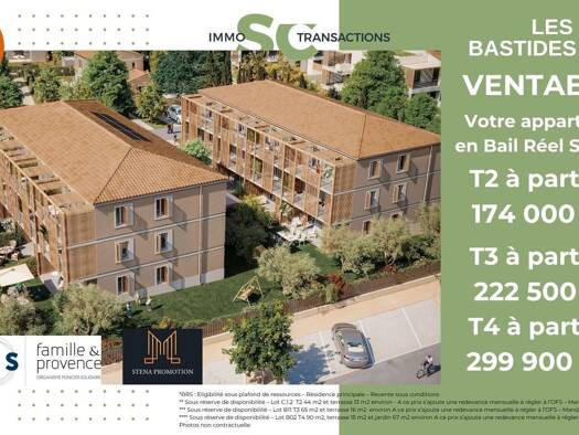 Appartement à vendre - Neuf 174 000 € 2 pièces 1 chambre 44,6 m² dès le 31/12/2026 Ventabren 13122