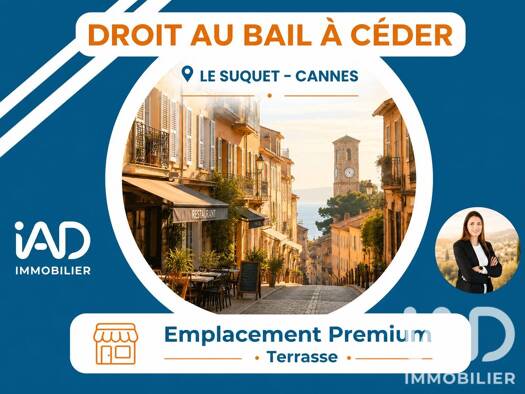 Boutique à vendre 70 000 € 1 pièce 35 m² de surface de vente Suquet Cannes 06400