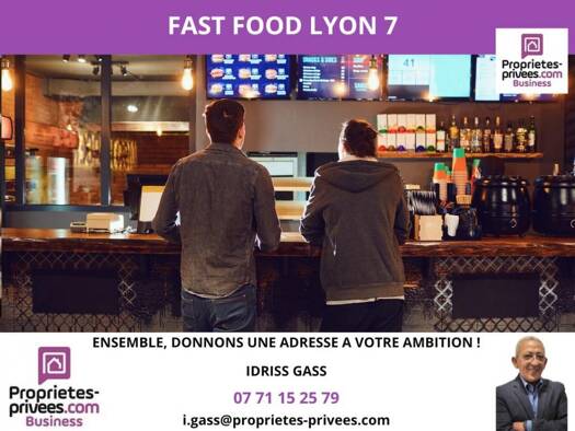 Restaurant à vendre Fonds de commerce 300 000 € 200 m² d'espace de restauration Lyon 7ème arrondissement 69007