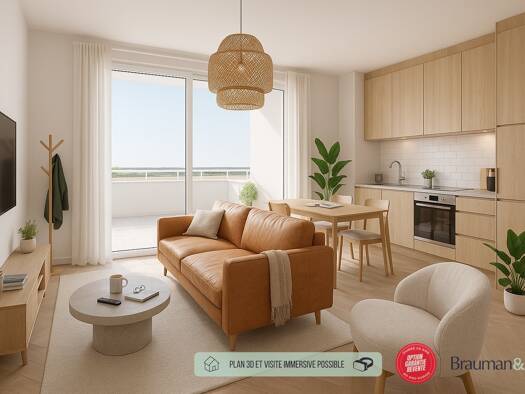 Appartement à vendre - neuf 235 000 € 3 pièces 2 chambres 64 m² 1er étage Rive Droite Haubourdin 59320