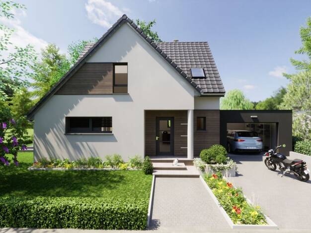 Terrain avec maison neuve à vendre 397 570 € 5 pièces 3 chambres 110 m² 1 015 m² de terrain Kembs 68680