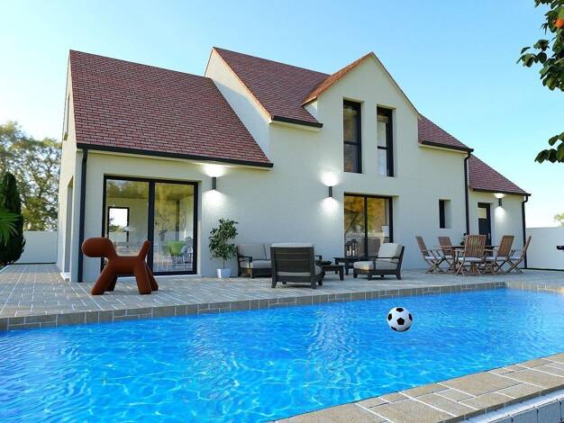 Terrain avec maison neuve à vendre 350 341 € 5 pièces 4 chambres 145 m² 2 510 m² de terrain Rouvray 21530