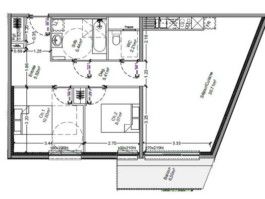 Appartement à louer 938 € 3 pièces 69,7 m² RDC Saint Louis les Recollets Longwy-Bas Longwy 54400